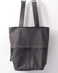 【MIRANDA KALOUDIS】 UNISEX 2WAY WAXED COWHIDE REGULAR BAG_BLACK