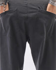 【NOSTRASANTISSIMA】UNISEX STRETCH COTTON LOW CROTCH DENIM PANTS P102_BLACK