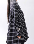 【PLÜ】 COTTON STRETCH TOP PL17T_STRIPE
