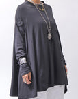 【PLÜ】 COTTON STRETCH TOP PL17T_BLACK