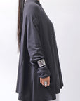 【PLÜ】 COTTON STRETCH TOP PL17T_BLACK