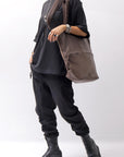 【MIRANDA KALOUDIS】 UNISEX 2WAY CALF LEATHER REGULAR BAG_FANGO