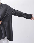 【PLÜ】 COTTON STRETCH TOP PL17T_BLACK