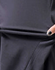 【PLÜ】 COTTON STRETCH TOP PL17T_BLACK