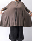 【PLÜ】 COTTON STRETCH TOP PL17T_CHOCOLATE