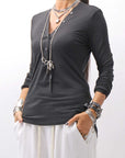 【NOSTRASANTISSIMA】 STRETCH COTTON FRONT BUTTON TOPS A124_BLACK