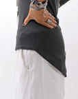 【NOSTRASANTISSIMA】 STRETCH COTTON FRONT BUTTON TOPS A124_BLACK