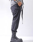 【thom/krom】 UNISEX SUPER STRETCH NYLON RIB PANTS MP29_BLACK