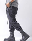 【thom/krom】 UNISEX SUPER STRETCH NYLON RIB PANTS MP29_BLACK