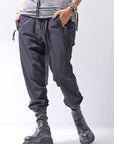 【thom/krom】 UNISEX SUPER STRETCH NYLON RIB PANTS MP29_BLACK