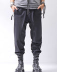 【thom/krom】 UNISEX SUPER STRETCH NYLON RIB PANTS MP29_BLACK