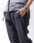 【thom/krom】 UNISEX SUPER STRETCH NYLON RIB PANTS MP29_BLACK