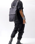 【MIRANDA KALOUDIS】 UNISEX 2WAY WAXED COWHIDE REGULAR BAG_BLACK