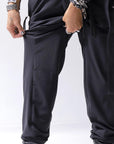 【thom/krom】 UNISEX SUPER STRETCH NYLON RIB PANTS MP29_BLACK