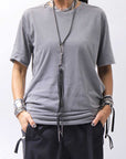 【thom/krom】 UNISEX COTTON REGULAR FIT TEE MTS872_USED GREY
