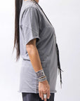 【thom/krom】 UNISEX COTTON REGULAR FIT TEE MTS872_USED GREY