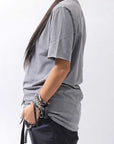 【thom/krom】 UNISEX COTTON REGULAR FIT TEE MTS872_USED GREY