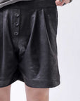 【Primordial is Primitive】 STRETCH ECO LEATHER SHORT PANTS 535HA