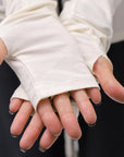 【NOSTRASANTISSIMA】 STRETCH COTTON FRONT BUTTON TOPS A124_OFF WHITE