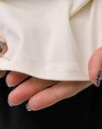 【NOSTRASANTISSIMA】 STRETCH COTTON FRONT BUTTON TOPS A124_OFF WHITE
