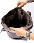 【MIRANDA KALOUDIS】 UNISEX 2WAY CALF LEATHER REGULAR BAG_FANGO