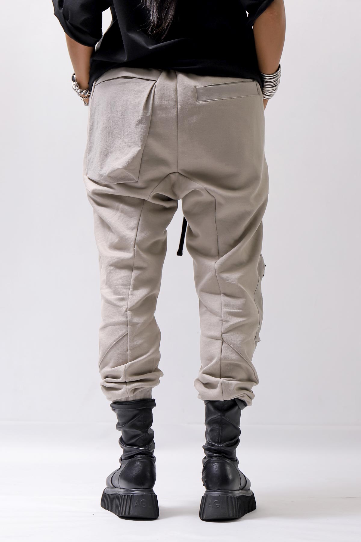 【thom/krom】 UNISEX POCKETED COTTON SWEAT RIB PANTS MST464_MOON BEAM