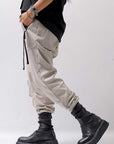 【thom/krom】 UNISEX POCKETED COTTON SWEAT RIB PANTS MST464_MOON BEAM