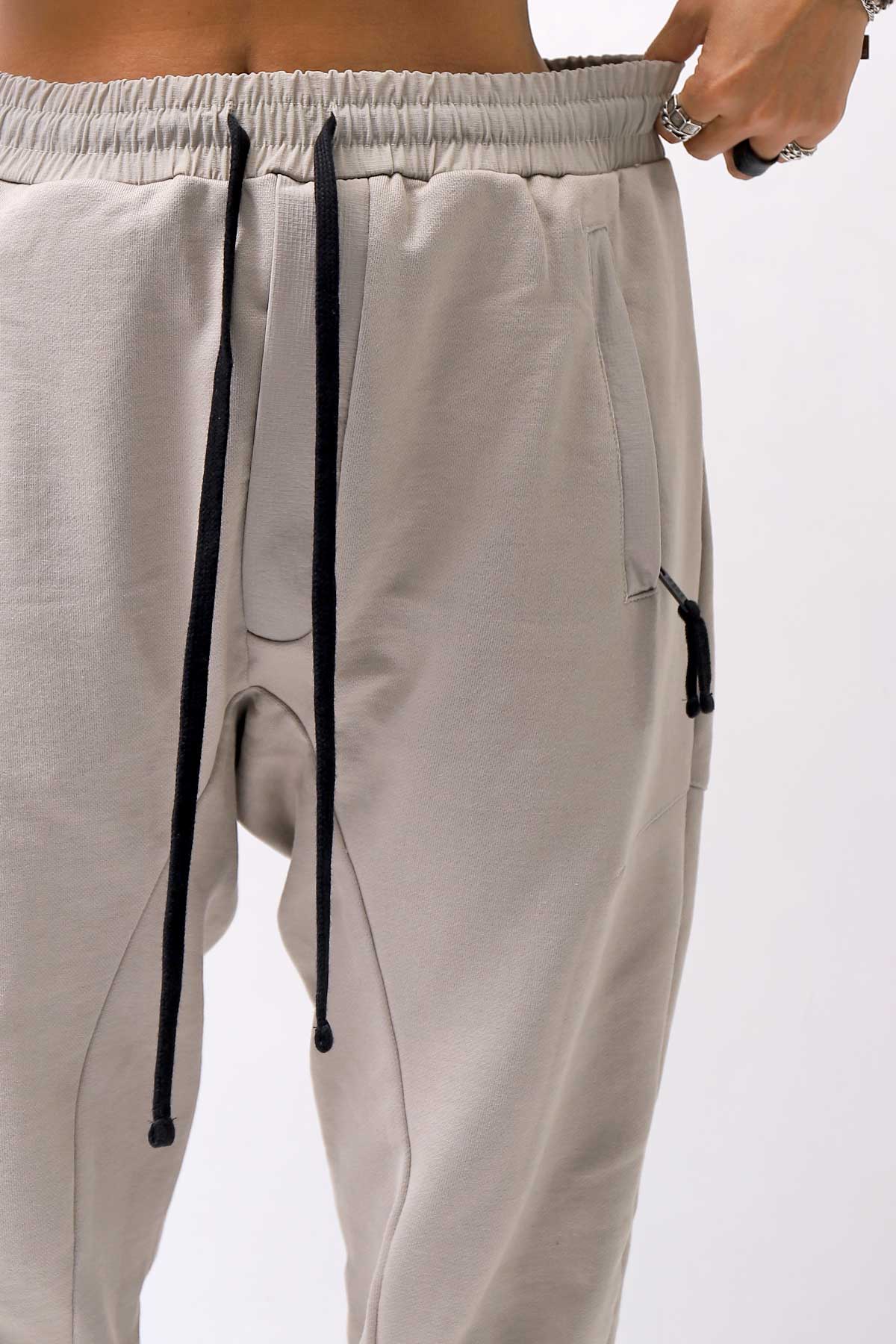 【thom/krom】 UNISEX POCKETED COTTON SWEAT RIB PANTS MST464_MOON BEAM