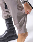 【thom/krom】 UNISEX SUPER STRETCH NYLON RIB PANTS MP29_EARTH BROWN