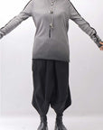 【thom/krom】 UNISEX STRETCH COTTON REGULAR FIT LONG SLEEVE TOPS MTS960_COLD DYE GREY