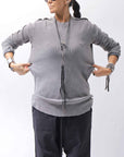 【thom/krom】 UNISEX WAFFLE COTTON LONG SLEEVE MT898_USED GREY
