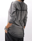 【thom/krom】 UNISEX STRETCH COTTON REGULAR FIT LONG SLEEVE TOPS MTS960_COLD DYE GREY