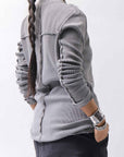 【thom/krom】 UNISEX WAFFLE COTTON LONG SLEEVE MT898_USED GREY