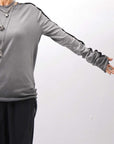 【thom/krom】 UNISEX STRETCH COTTON REGULAR FIT LONG SLEEVE TOPS MTS960_COLD DYE GREY