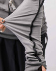 【thom/krom】 UNISEX STRETCH COTTON REGULAR FIT LONG SLEEVE TOPS MTS960_COLD DYE GREY
