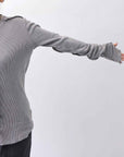 【thom/krom】 UNISEX WAFFLE COTTON LONG SLEEVE MT898_USED GREY