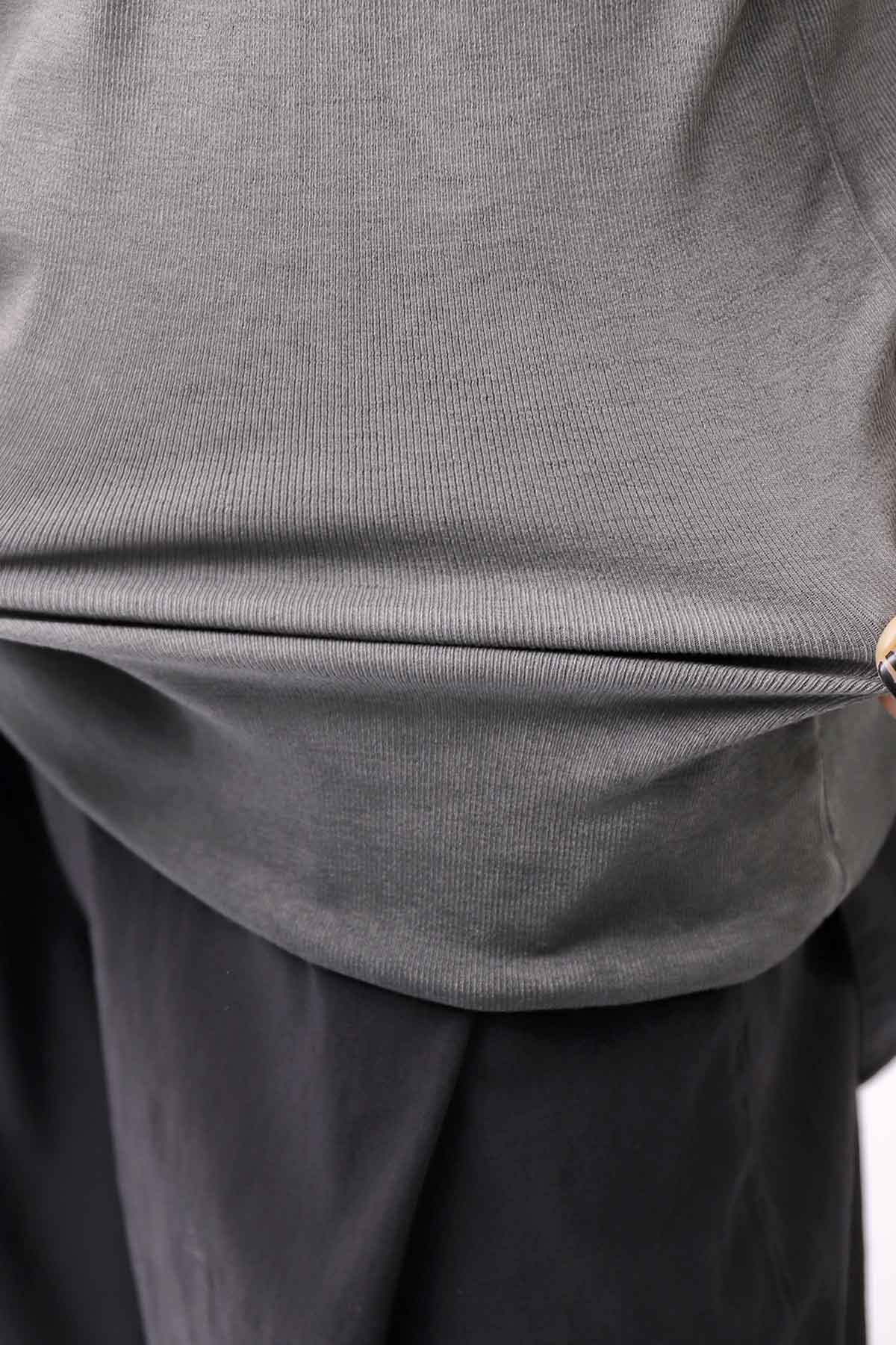 【thom/krom】 UNISEX STRETCH COTTON REGULAR FIT LONG SLEEVE TOPS MTS960_COLD DYE GREY