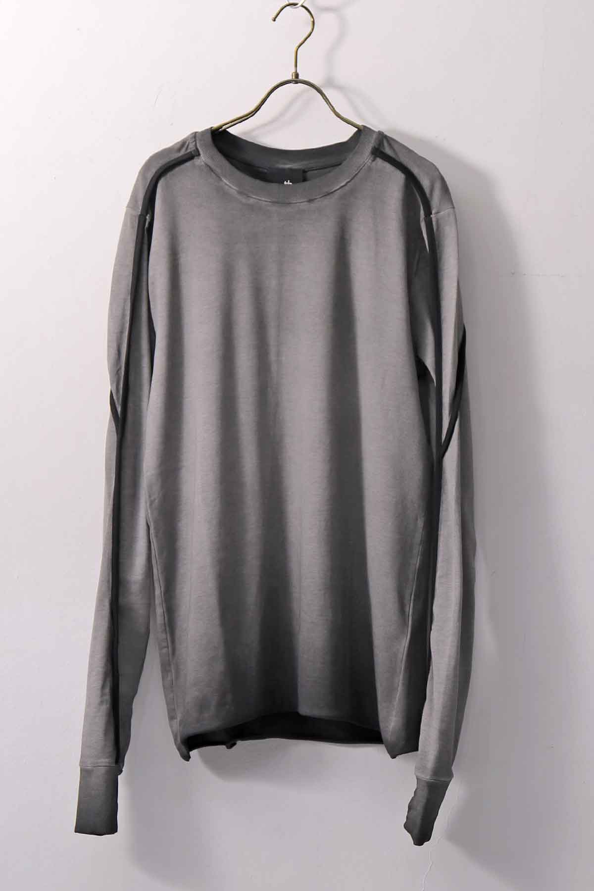 【thom/krom】 UNISEX STRETCH COTTON REGULAR FIT LONG SLEEVE TOPS MTS960_COLD DYE GREY
