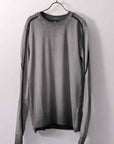 【thom/krom】 UNISEX STRETCH COTTON REGULAR FIT LONG SLEEVE TOPS MTS960_COLD DYE GREY