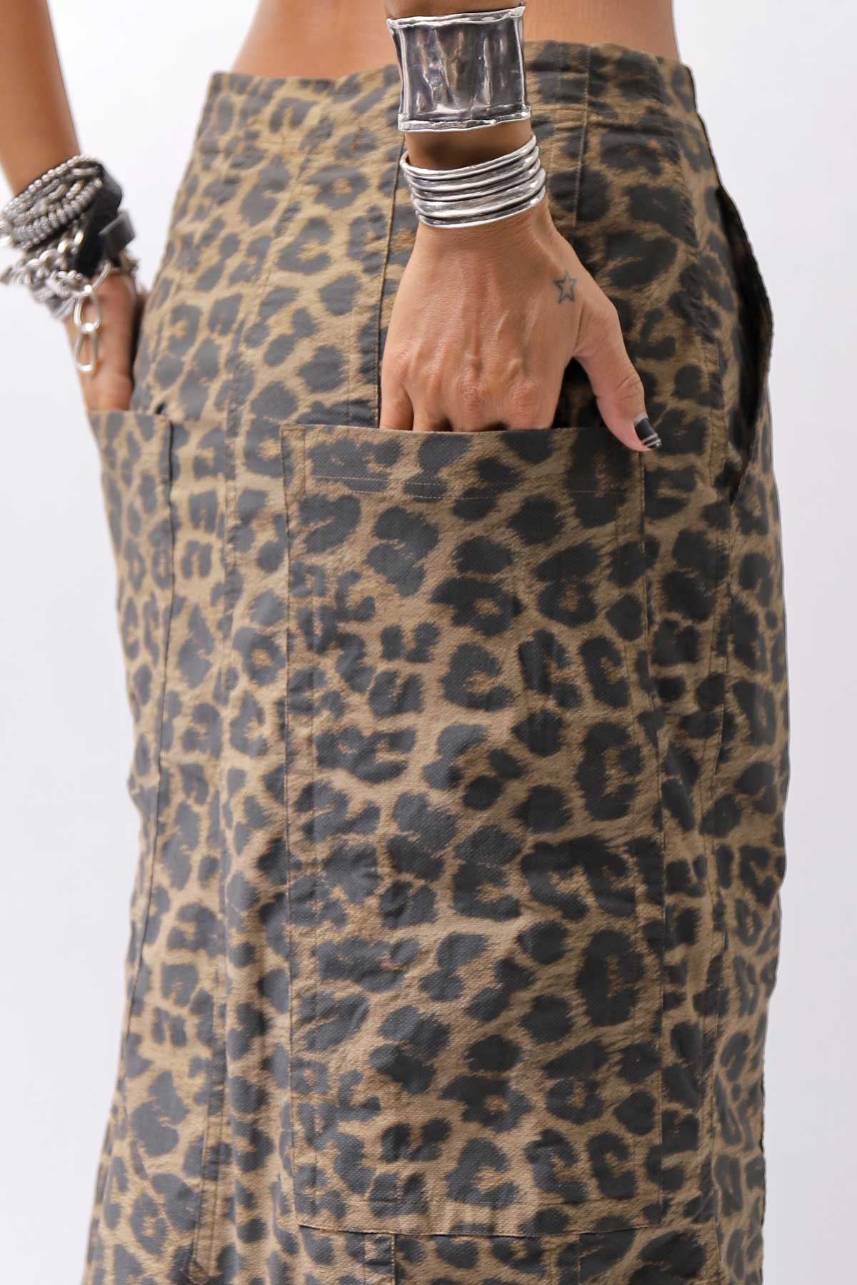 【RUNDHOLZ】 LEOPARDO STRETCH MERMAID SKIRT_LEOPARD CLOUD