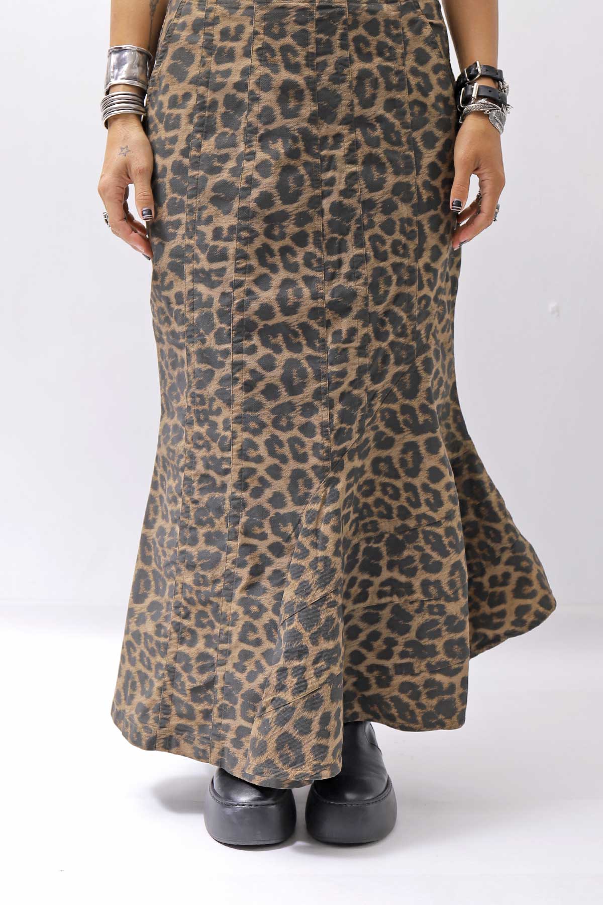 【RUNDHOLZ】 LEOPARDO STRETCH MERMAID SKIRT_LEOPARD CLOUD