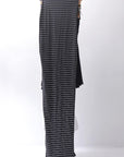 【PLÜ】 MULTIWAY STRETCH COTTON STOLE PL21_STRIPE/BLACK