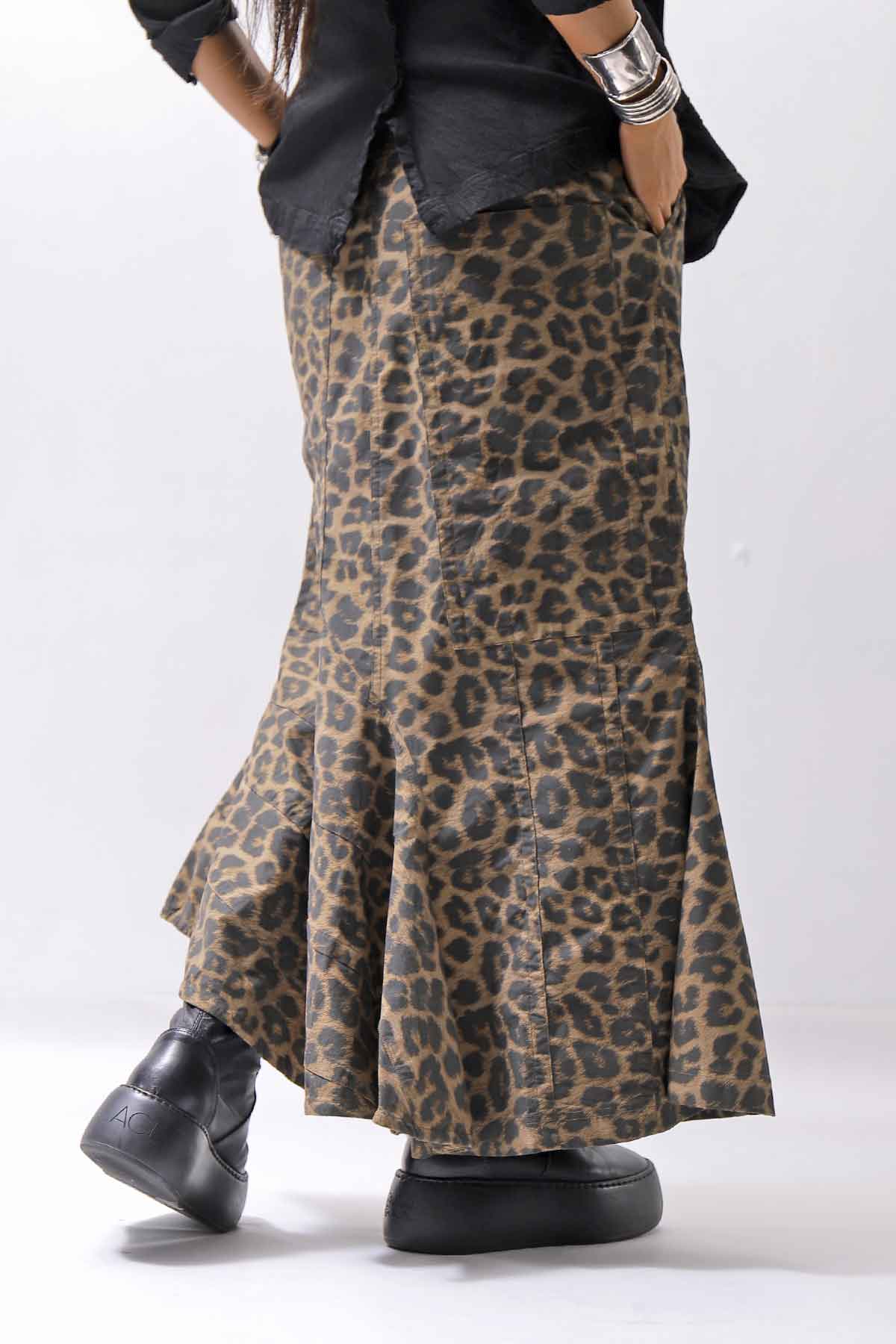 【RUNDHOLZ】 LEOPARDO STRETCH MERMAID SKIRT_LEOPARD CLOUD