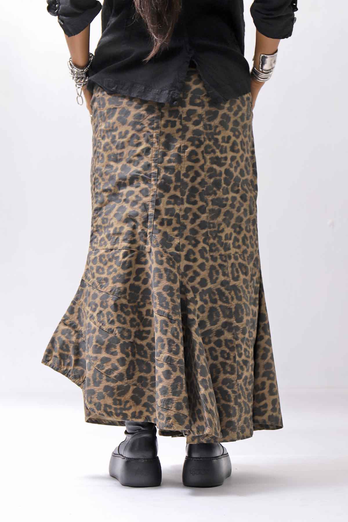 【RUNDHOLZ】 LEOPARDO STRETCH MERMAID SKIRT_LEOPARD CLOUD