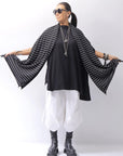 【PLÜ】 MULTIWAY STRETCH COTTON STOLE PL21_STRIPE/BLACK