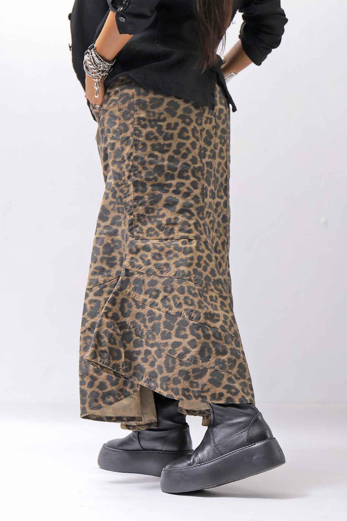 【RUNDHOLZ】 LEOPARDO STRETCH MERMAID SKIRT_LEOPARD CLOUD