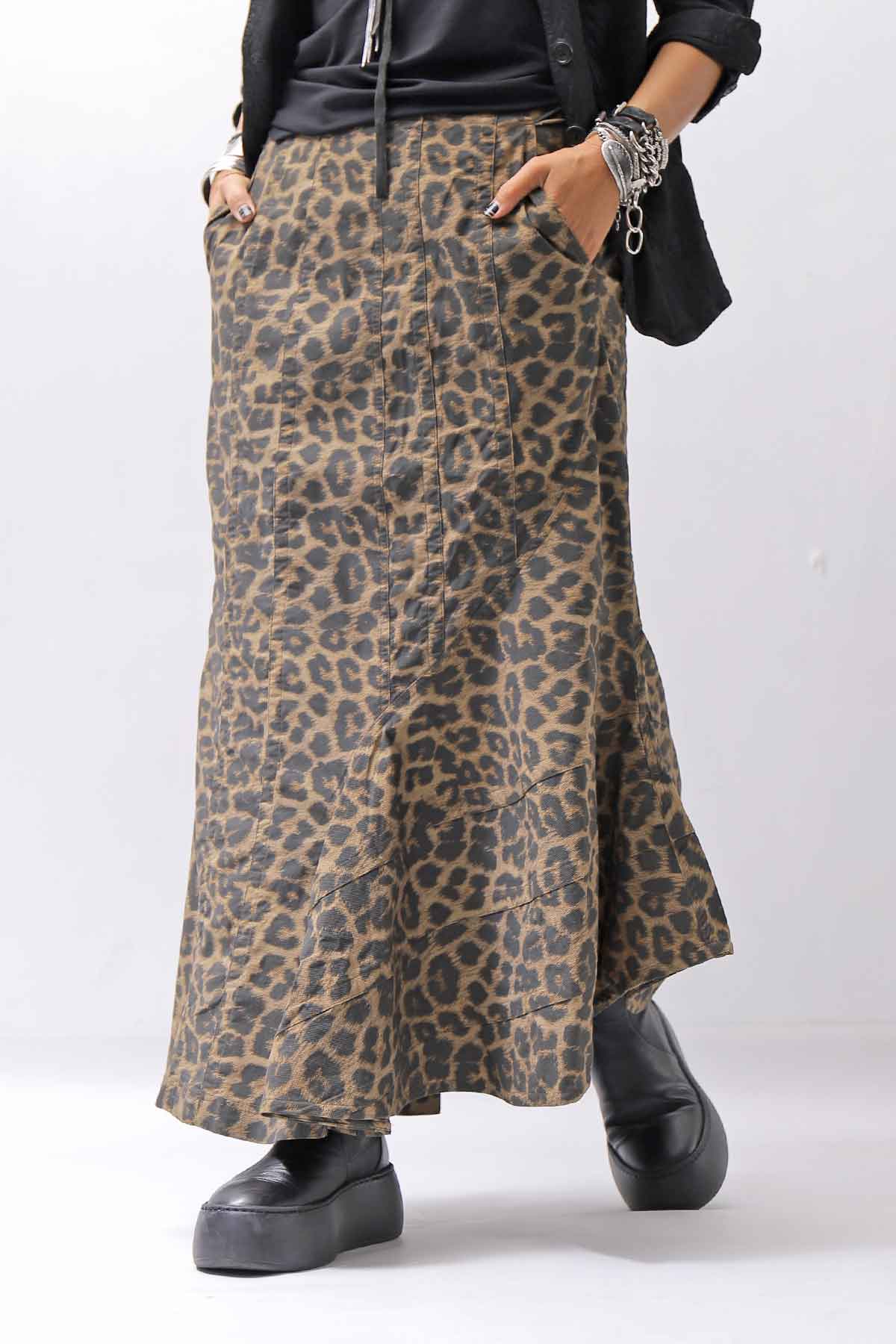 【RUNDHOLZ】 LEOPARDO STRETCH MERMAID SKIRT_LEOPARD CLOUD