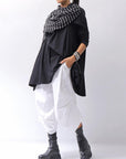 【PLÜ】 MULTIWAY STRETCH COTTON STOLE PL21_STRIPE/BLACK