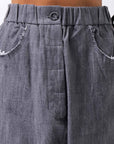 【studio b3】 UNISEX COTTON DENIM BOX SALLOUEL PANTS MPB1830_MARENGO(GREY WASH)