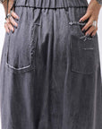 【studio b3】 UNISEX COTTON DENIM BOX SALLOUEL PANTS MPB1830_MARENGO(GREY WASH)
